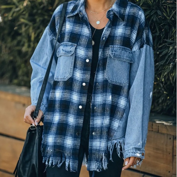 Dance & Marvel Jackets & Coats Nwt Dance And Marvel Plaid